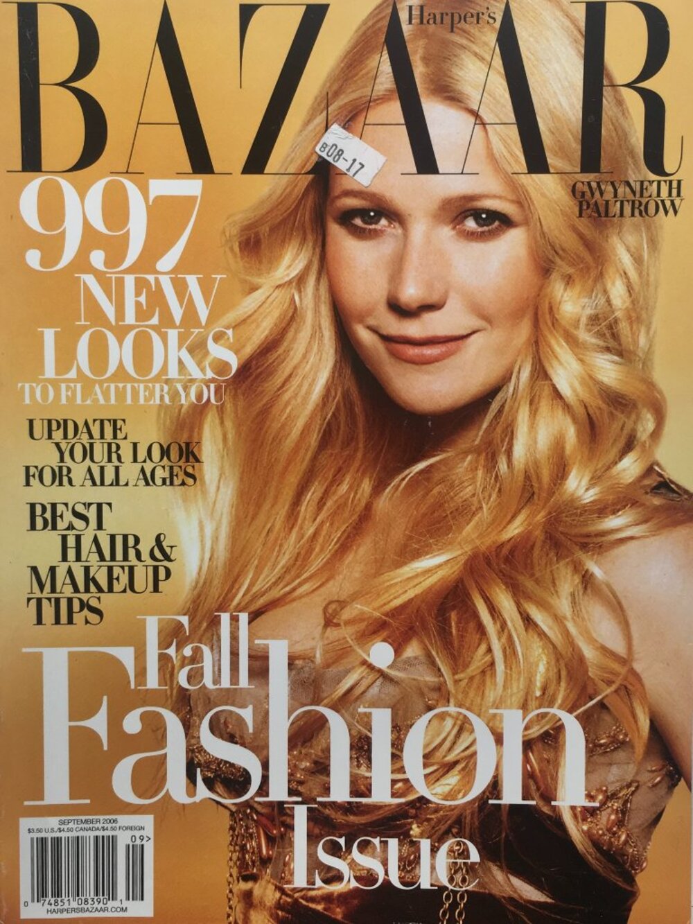 Harper's bazaar magazine September 2006 fall fashion vintage